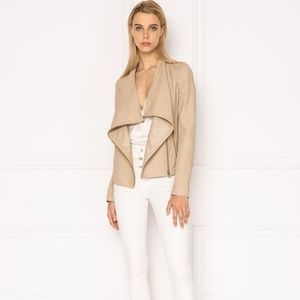 Lamarque-Mira Beige Leather Jacket